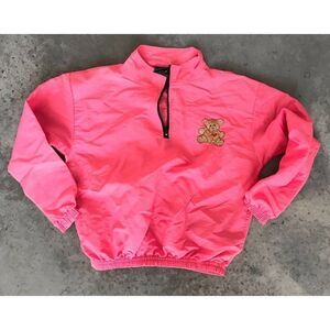 Mamacoca Pink Girls Kids Teddy Bear Wind Breaker Windbreaker Size Large